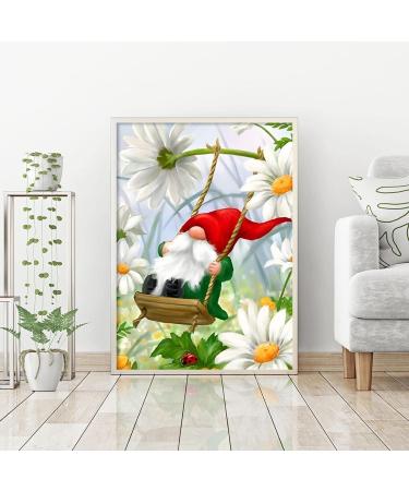 2Pack Full Drill Gnomes Kissing Flowers Diamond Painting Kits for Adults - DIY 5D Garden Diamond Art with Sunflowers & Butterfly - 12X16Inch - Buy Online on GoSupps.com