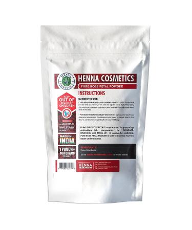 Buy Organic Rose Petal Powder for Facial & Hair Masks | 100g | Henna Cosmetics - International Shipping Available - Buy Online on GoSupps.com