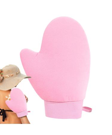 Auto-Bronzant - Moufle Autobronzante Sans de Bronzage Portable pour Peau Sensible Visage Corps Jambes Hommes Femmes Voyage Maison Rose
