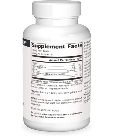 Source Naturals CCM Calcium Citrate/Malate 60 Tabs - Premium Bone Health Supplement - Buy Online on GoSupps.com