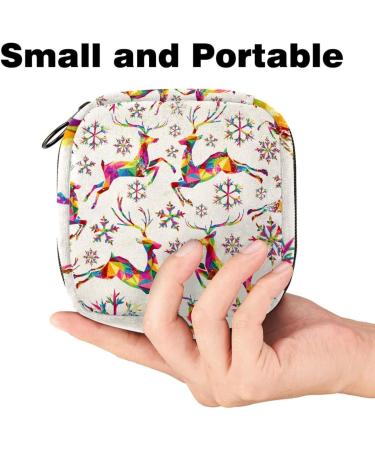 Shop Muooum Women's Menstrual Zipper Bag - Merry Christmas Design | Tampon Collection Bag | 4.7x6.6 in | Ideal for Girls & Women | International Shipping Available - Buy Online on GoSupps.com