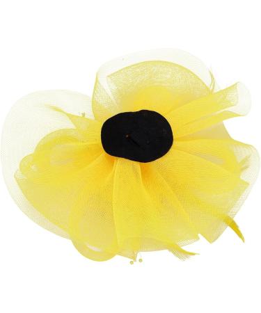 Girls Yellow Fascinator Hat - Vintage Floral Headpiece for Cocktail Tea Party, Wedding & Bridal Events - Buy Online on GoSupps.com