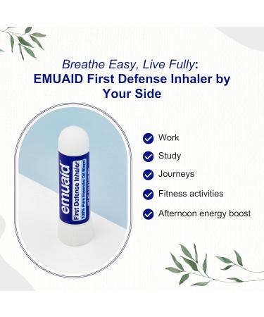 emuaid First Defense Nasal Inhaler Stick Natural Essential Oil Nasal Stick for Clear Breathing Focus Nasal Health Seasonal Wellness and Airway Comfort 0.02 Ounce - Buy Online on GoSupps.com
