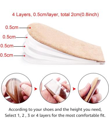 Adjustable Orthopedic Heel Lift Inserts - Gel Shoe Heels for Leg Length Discrepancies - Height Increase Insole (Women 9-13 / Men 8-12) - Buy Online on GoSupps.com