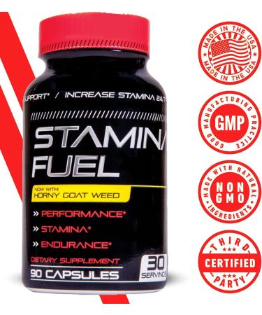 Stamina Fuel 235mg Maximum Strength for Men and Women - Horny Goat Weed, Maca Root, Ginseng, Saw Palmetto, and More - USA Made - 90 Count - Buy Online on GoSupps.com
