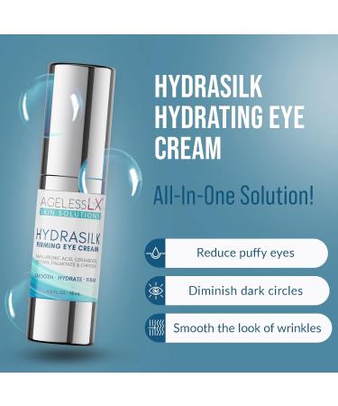 AgelessLX Supplement Capsule for Women with HMB + Hydrasilk Eye Cream 0.5 OZ + Bright Glow Face Serum 1 Fl OZ for Women Bundle - Buy Online on GoSupps.com