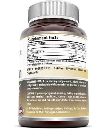 Amazing Nutrition Lecithin 1200 mg - 240 Softgels | Boost Health & Wellness - Buy Online on GoSupps.com