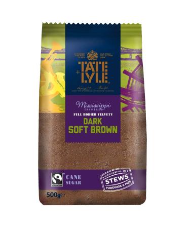 Tate & Lyle Fairtrade Dark Brown Soft Sugar 2x500g | Mississippi Cane Sugar for Baking & Cooking - International Shipping Available - Buy Online on GoSupps.com