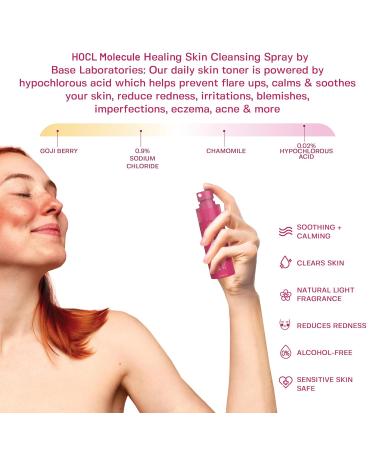 BASE LABORATORIES Hypochlorous Acid Spray for Face & Skin - Travel Size - Facial Toner Spray & Cleaner - Skin Repair Solution helps reduce redness, Irritations, acne - HOCL Molecule Spray 2oz 2 Fl Oz (Pack of 1) - Buy Online on GoSupps.com