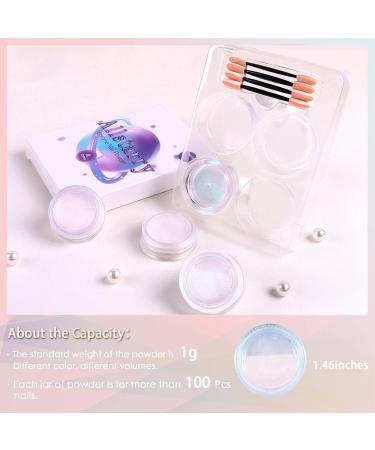 Chrome Nail Powder Metallic Mirror Effect Pigment Kit - Violet Green Emerald - Buy Online on GoSupps.com