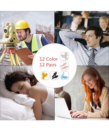 Buy Silicone Ear Plugs - 12 Pairs Waterproof Hearing Protection Set with Storage Box for Swimming & Noise Reduction - Buy Online on GoSupps.com