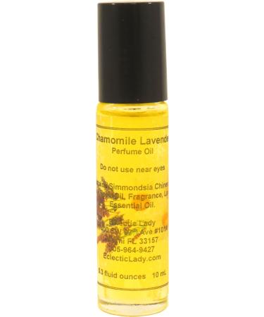Chamomile Lavender Perfume Oil 0.3 Oz Portable Roll-On Fragrance with Long-Lasting Scent Delightful Essential Oils and Jojoba Oil for Daily Use 0.3 Fl Oz (Pack of 1)
