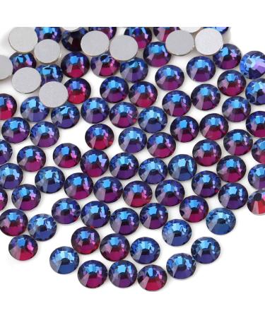 Beadsland 1440 pieces flat back rhinestones nail crystals rhinestones for nails blue volcano SS20 (4.6-4.8mm) Blue volcano SS20/1440PCs
