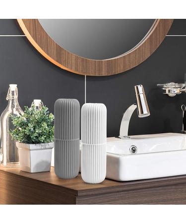 Cozlly Travel Toothbrush Set - 3 Portable Toothbrushes with Case & Holder for Camping & Travel - Ideal Toothbrush Storage Box - Buy Online on GoSupps.com