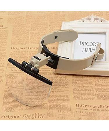 Lightweight Magnifying Glass Lens Angle Can Be Adjusted with 4 Kinds of Magnification Lens Head-Mounted Reading Reading Book Reading Newspaper Magnifying Glass Lofty Ambition - Buy Online on GoSupps.com