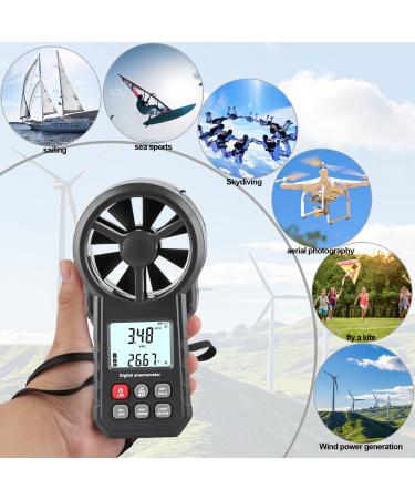Buy Digital Anemometer | XRClif Wind Turbine Knife & Airflow Meter - USB & Bluetooth for Sailing Surfing & Kite Flying - Buy Online on GoSupps.com