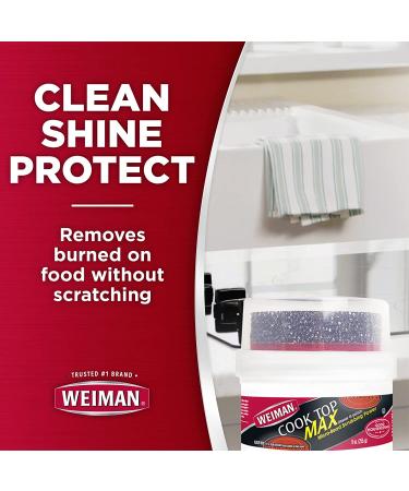 Weiman Cooktop Cleaner Max - 9oz - Removes Burned-On Food, Grease and Watermarks for Sparkling Glass Cooktops - Buy Online on GoSupps.com