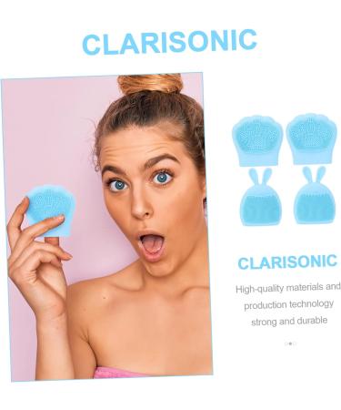 minkissy 20 Pcs Rabbit Ears Facial Brush Face Cleansing Brush Body Massager Lady Facial Cleaning Brush Face Wash Portable Massager Face Massage Brush The Face Pore brush Silica Gel Miss Light Bluex5pcs 7.5x7.5cmx5pcs - Buy Online on GoSupps.com
