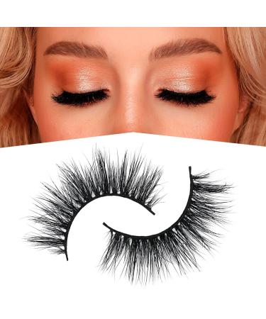 Arison Lashes 3D Mink Lashes False Fake Eyelashes Wispy Strips Silk Reusable Handmade Real Long Fur Soft Dramatic Natural Look 1 Pair Package for Women Makeup(3D661)