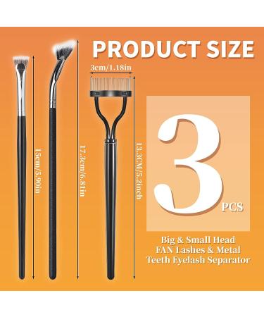 Gootrades Mascara Fan Brush & Eyelash Comb - Eyebrow Brush & Separator Applicator for Natural Lifted Lashes - Cosmetic Tools - Buy Online on GoSupps.com
