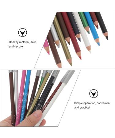 Lurrose 12PCs Colorful Eyeliner & Make-Up Accessories Set | Durable Eyebrow & Lip Pencils | Portable Eye Makeup Tools - Buy Online on GoSupps.com