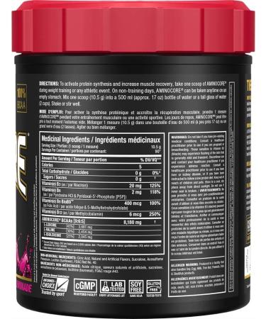 ALLMAX Nutrition Allmax Aminocore 945g Pink Lemonade - 100% Pure Branch Chained Amino Acids - Gluten Free 945 Gram Pink Lemonade Pink Lemonade 90 Servings (Pack of 1) - Buy Online on GoSupps.com