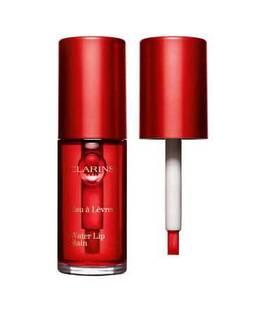 Clarins Water Lip Stain | Matte Finish | Moisturizing and Softening | Buildable, Transfer-Proof, Lightweight and Long-Wearing | Delivers Lip Treatment and Skincare Benefits With Aloe Vera | 0.2 Fl Oz 03 - Red Water