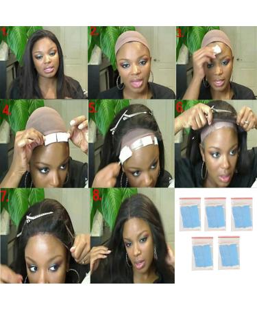 Ficher 180Pc/Lot Strong Wig Tape Double Sided Adhesive Extension Hair Tape Strips Waterproof for Toupee/Lace Wigs Film Adhesive - Buy Online on GoSupps.com