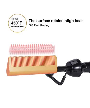 Dan Technology Mini Hot Comb - Dual Voltage Electric Hair Straightener for Travel & Home - Professional Pressing Comb for Natural Black Hair - Gold - Buy Online on GoSupps.com
