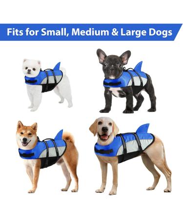 Alagirls Dog Life Jacket | Premium Dog Lifesaver Vest with Rescue Handle | Blue XXL (74-84cm) for Small Medium & Large Dogs - Buy Online on GoSupps.com