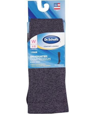 Shop Dr. Scholl's Women's Travel Knee High Compression Socks | Sizes 4-10 | Denim Heather - International Shipping Available - Buy Online on GoSupps.com