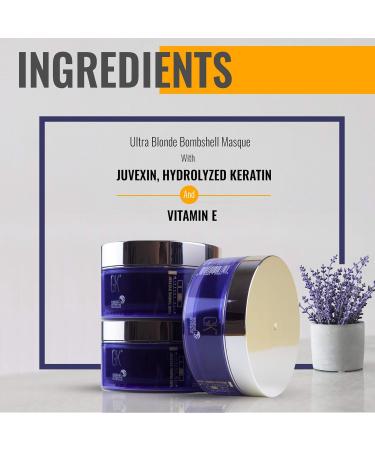 GK HAIR Global Keratin Ultra Blonde Bombshell Masque | 200g Semi-Permanent Hair Toning & Moisturizing Mask for All Hair Types - Buy Online on GoSupps.com