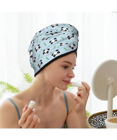 Cute Mochi Panda Microfiber Hair Towel - Super Absorbent & Quick Dry Wrap for Women - Perfect for Long Curly & Thick Hair - Buy Online on GoSupps.com