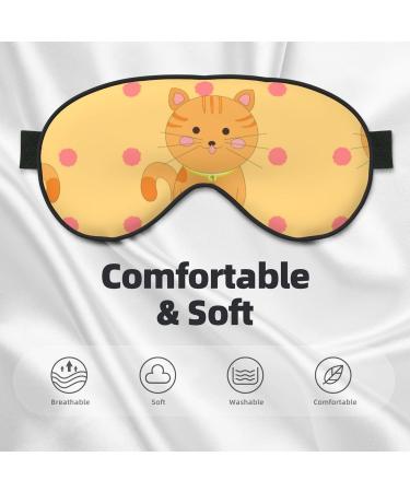 Cute Cartoon Kitten Eye Mask - Soft Adjustable Sleeping Mask for Men & Women | Nighttime Comfort - Buy Online on GoSupps.com