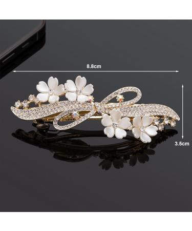 Flower Hair Accessories - White Daisy Hair Clips Rhinestone Daisy Hair Accessories Bride's Wedding Flower Hair Clips Hair Flowers for Women Flower Hair Accessories for Ladies Women and Girls - Buy Online on GoSupps.com