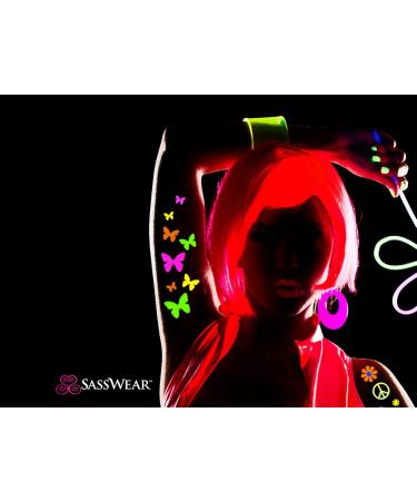 Sasswear Blacklight Body Stickers - Neon Butterfly Fashion Accessories for Raves Festivals & Glow Parties - 40 Pack - Buy Online on GoSupps.com