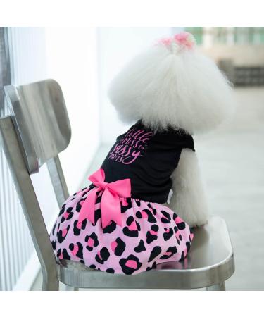 Shop Cuteebone Little Miss Sassy Pants Dog Leopard Dress - Stylish Dresses for Small Dogs & Puppies | Rosa Dog Clothing CVA15XXS-DE - Buy Online on GoSupps.com