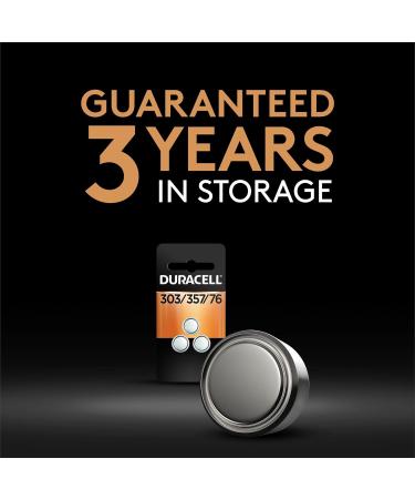 Duracell 303/357/76 Silver Oxide Button Battery - 3 Count Pack | 1.5V Batteries for Watches Medical Devices & More | Long-Lasting Performance - Buy Online on GoSupps.com