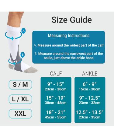 360 Relief Copper Compression Socks - Graduated Athletic Fit for Men & Women | Support for Running, Nurses, Shin Splints, Flight Travel, Maternity | Boost Stamina | Includes Mesh Laundry Bag | L-XL White - Buy Online on GoSupps.com