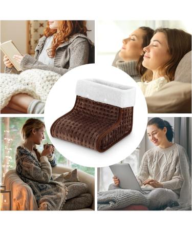 Bute Foot Warmers - Fast Heating Electric Foot Warmers with Washable Lining | 10 Adjustable Temp Levels | Intelligent Timer | Dark Brown - Buy Online on GoSupps.com