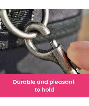 8m Equestrian Lunging Line for Horses - Soft Nylon Training Rope with Hand Loop Carabiners & Floor Work Leash in Neon Pink/Orange - Buy Online on GoSupps.com