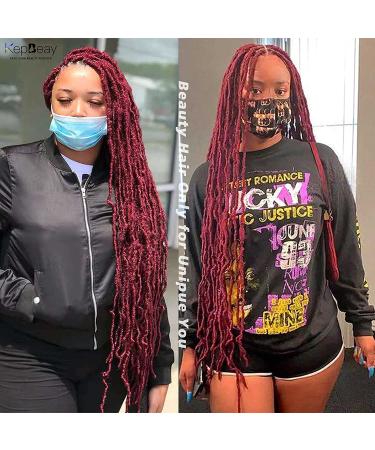Soft Locs 24 Inch Crochet Hair 6 Packs Burgundy Color Faux Locs Crochet Hair - Pre Looped Synthetic Hair for Black Women (Pack of 6) - 24 Inch BUG - Buy Online on GoSupps.com