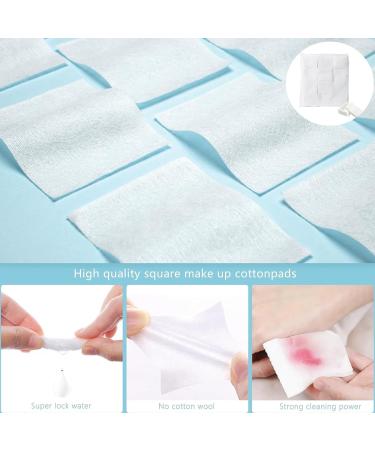 1200Pcs cotton pad eye care makeup remover wet compress nail polish remover diy lotion mask moisturizing and other basic hypoallergenic square cotton pad  - Buy Online on GoSupps.com