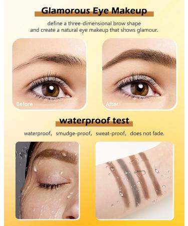 Eyebrow Powder Kit-2 Colors Soft Eye Brow Tinted Powder Palette Waterproof & Long Lasting Natural Gray Brown Brow Professional Eyebrow Contour Makeup Set for Women with Mirror Brow Tool-2# 02# - Buy Online on GoSupps.com