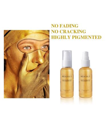 MEICOLY Cream Gold Face Body Paint 2.1oz - Smudge-proof, Washable Metallic Gold Paint for Halloween, Christmas, SFX Makeup - Adults & Kids - Buy Online on GoSupps.com