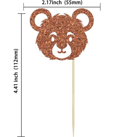 Ephlyn 24Pcs Baby Shower Cupcake Toppers Glitter Baby Shower Cupcake Picks Baby Shower Cake Decorations Gender Reveal Baby Shower Theme Baby Shower Kids Birthday Party Cake Decorations Supplies Brown Style 2 Brown - Buy Online on GoSupps.com