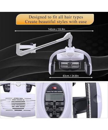 Salon Heater Hair Dryer Wall-Mount Smart Adjustable Hair Processor with Timer&LCD Display Internal Circulation Hair Steamer for Hair Salon - Buy Online on GoSupps.com