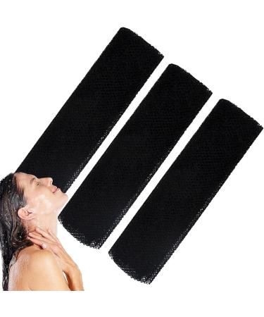 Sollee Net Back Scrubber for Shower African Mesh Cloth Shower Net Scrubber Washcloth Dead Skin Removal Bath Sponges for Women & Men Black - Buy Online on GoSupps.com