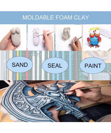 500g Black Foam Clay for Lightweight Sculpting and Cosplay Costumes - Air Dry Moldable Craft Foam - Buy Online on GoSupps.com