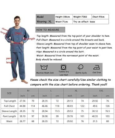 YOSINISO Bedridden Patient Clothing - Fleece Lined Double Zipper Cotton Disability Gowns for Post Surgery Elderly - Men's L Blue Set - Buy Online on GoSupps.com